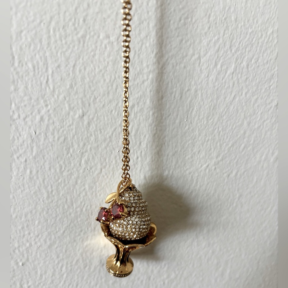 Kate Spade novelty Ice Cream Sundae pendant necklace